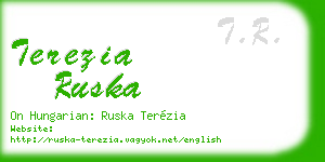 terezia ruska business card